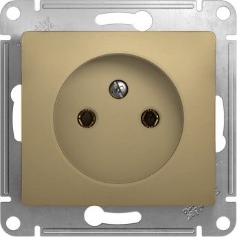 Розетка SCHNEIDER ELECTRIC GLOSSA без заземления, механизм, титан