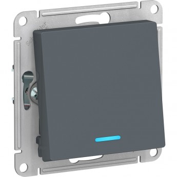 1-клавишный переключатель SCHNEIDER ELECTRIC ATLASDESIGN с подсветкой, 10АХ, механизм, ГРИФЕЛЬ