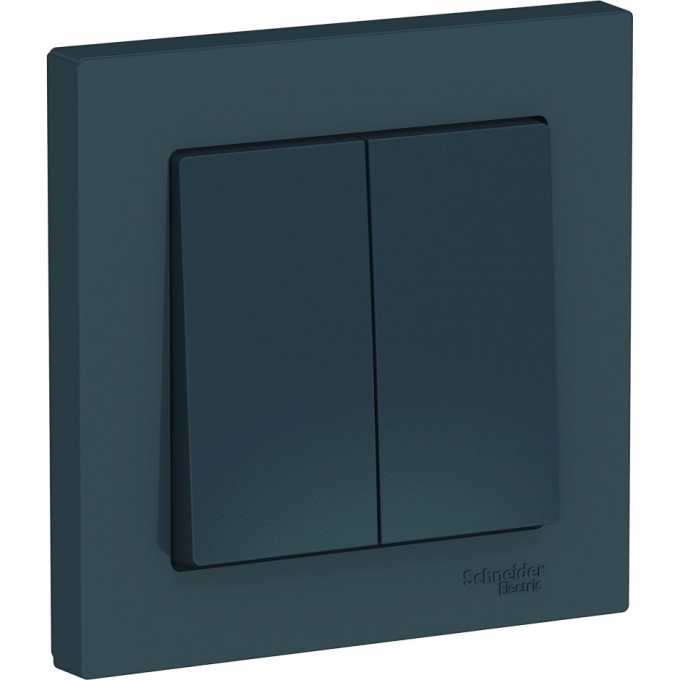 2-клавишный выключатель SCHNEIDER ELECTRIC ATLASDESIGN в сборе, ИЗУМРУД ATN000852
