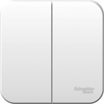 2-клавишный выключатель SCHNEIDER ELECTRIC BLANCA 10А, 250B, БЕЛЫЙ