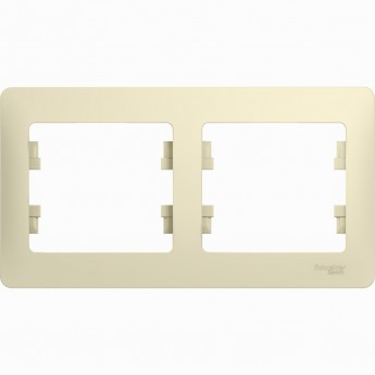 2-постовая рамка SCHNEIDER ELECTRIC GLOSSA, горизонтальная, БЕЖЕВЫЙ 2-постовая рамка SCHNEIDER ELECTRIC GLOSSA, горизонтальная, БЕЖЕВЫЙ