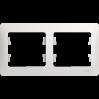2-постовая рамка SCHNEIDER ELECTRIC GLOSSA, горизонтальная, БЕЛЫЙ 2-постовая рамка SCHNEIDER ELECTRIC GLOSSA, горизонтальная, БЕЛЫЙ