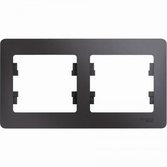 2-постовая рамка SCHNEIDER ELECTRIC GLOSSA, горизонтальная, ГРАФИТ 2-постовая рамка SCHNEIDER ELECTRIC GLOSSA, горизонтальная, ГРАФИТ