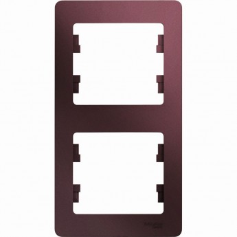 2-постовая рамка SCHNEIDER ELECTRIC GLOSSA, вертикальная, БАКЛАЖАНОВЫЙ 2-постовая рамка SCHNEIDER ELECTRIC GLOSSA, вертикальная, БАКЛАЖАНОВЫЙ