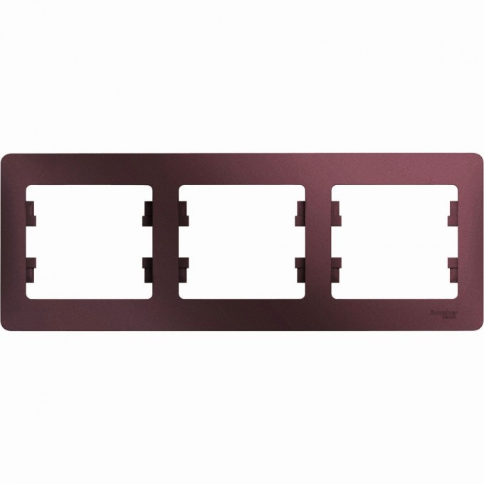 3-постовая рамка SCHNEIDER ELECTRIC GLOSSA, горизонтальная, БАКЛАЖАНОВЫЙ GSL001103