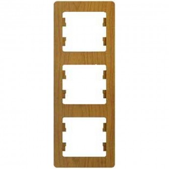 3-постовая рамка SCHNEIDER ELECTRIC GLOSSA, вертикальная, ДЕРЕВО ДУБ