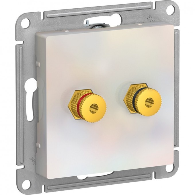 Аудиорозетка SCHNEIDER ELECTRIC ATLASDESIGN двухместная, ЖЕМЧУГ ATN000487