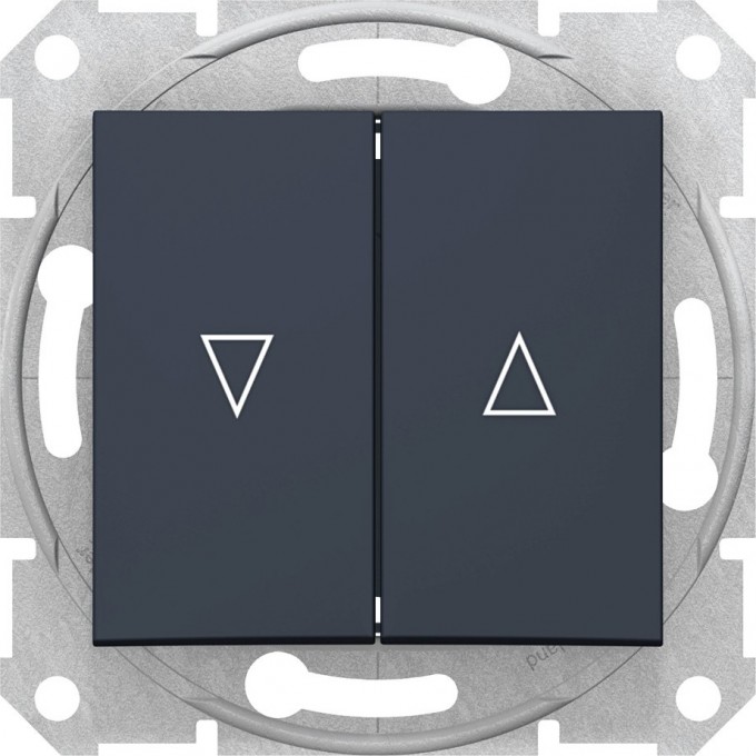 Кнопочный выключатель для жалюзи SCHNEIDER ELECTRIC SEDNA, сх.4, электрич. блок., ГРАФИТ SDN1300170