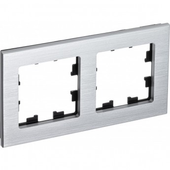 Рамка 2-постовая SCHNEIDER ELECTRIC ATLASDESIGN NATURE, металл серебро Рамка 2-постовая SCHNEIDER ELECTRIC ATLASDESIGN NATURE, металл серебро