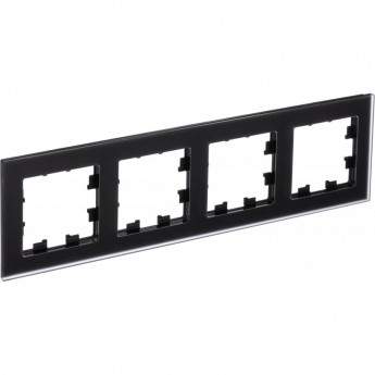 Рамка 4-постовая SCHNEIDER ELECTRIC ATLASDESIGN NATURE, матовое органическое стекло черный Рамка 4-постовая SCHNEIDER ELECTRIC ATLASDESIGN NATURE, матовое органическое стекло черный