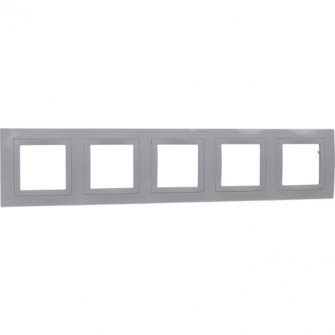 Рамка SCHNEIDER ELECTRIC UNICA с декоративным элементом, 5-постовая, БЕЛЫЙ MGU2.010.18