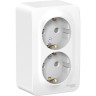 Розетка двойная SCHNEIDER ELECTRIC BLANCA с заземлением, со шторками, 16А, 250В, белый BLNRA011201