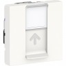 Розетка компьютерная SCHNEIDER ELECTRIC UNICA MODULAR, RJ45, одиночная, кат. 6 UTP, 2 модуля, белый NU341518