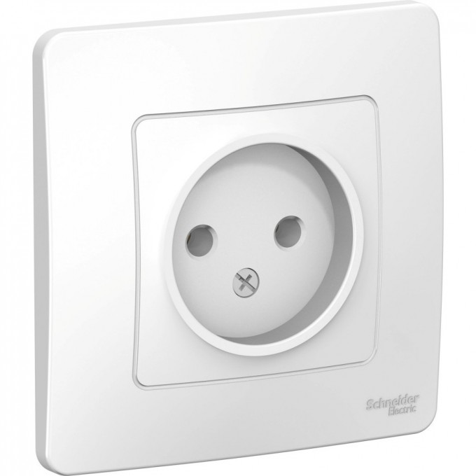 Розетка одинарная SCHNEIDER ELECTRIC BLANCA без заземления без шторок 16А, 250В, БЕЛЫЙ BLNRS000011