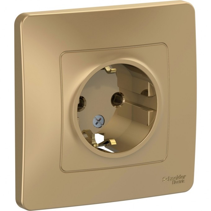 Розетка SCHNEIDER ELECTRIC BLANCA с/у, с заземлением, без шторок, 16А, 250В, титан BLNRS001014