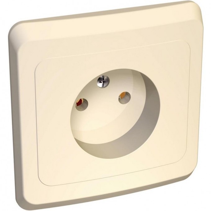 Розетка SCHNEIDER ELECTRIC ЭТЮД С/У без заземления без шторок , 16А 250B, кремовый, Россия PC16-001K