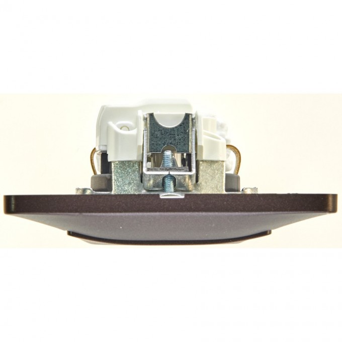 Розетка SCHNEIDER ELECTRIC GLOSSA с заземлением, в сборе, шоколад GSL000842