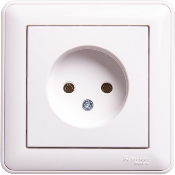 Розетка SCHNEIDER ELECTRIC W59 без заземления без шторок, 16А, в сборе, белый
