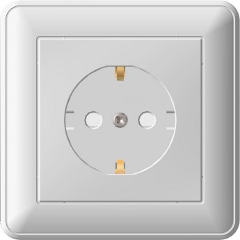 Розетка SCHNEIDER ELECTRIC W59 с заземлением со шторками, 16А, в сборе, белый