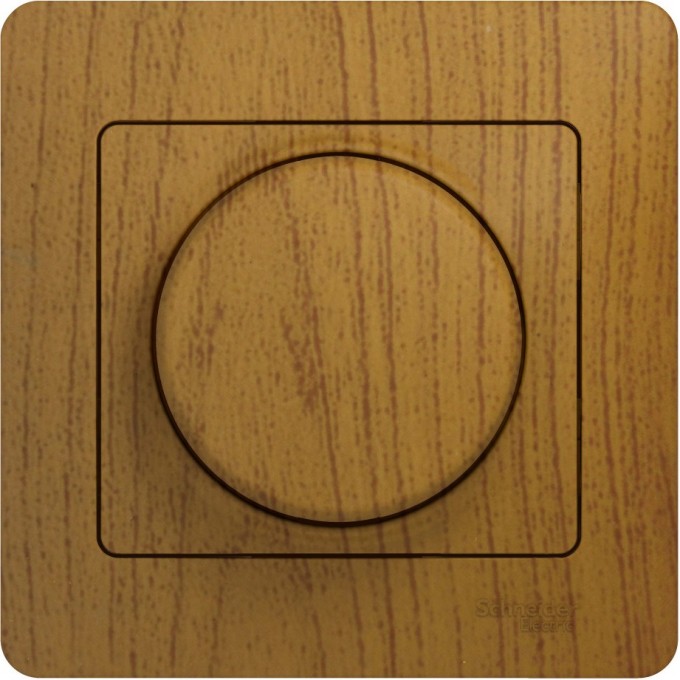 Светорегулятор (диммер) SCHNEIDER ELECTRIC GLOSSA, поворотный, 300Вт, в сборе, дерево дуб GSL000534