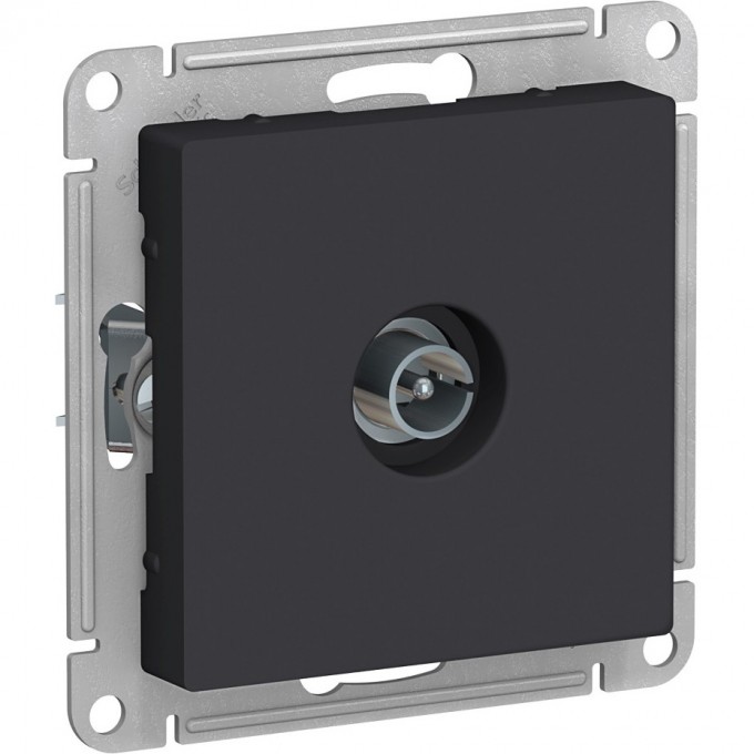 ТВ розетка SCHNEIDER ELECTRIC ATLASDESIGN коннектор, механизм, карбон ATN001093
