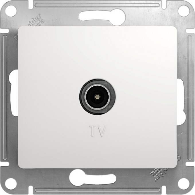 TV розетка SCHNEIDER ELECTRIC GLOSSA оконечная 1DB, механизм, БЕЛЫЙ GSL000191