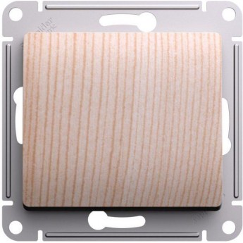 Переключатель SCHNEIDER ELECTRIC GLOSSA 1-клавишный механизм 10АХ сосна