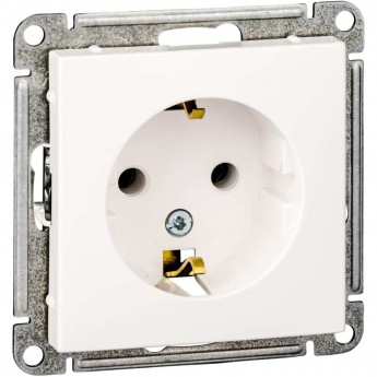 Розетка SCHNEIDER ELECTRIC W59 с заземлением со шторками, 16А, механизм, белый Розетка SCHNEIDER ELECTRIC W59 с заземлением со шторками, 16А, механизм, белый