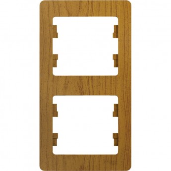 2-постовая рамка SCHNEIDER ELECTRIC GLOSSA, вертикальная, ДЕРЕВО ДУБ 2-постовая рамка SCHNEIDER ELECTRIC GLOSSA, вертикальная, ДЕРЕВО ДУБ