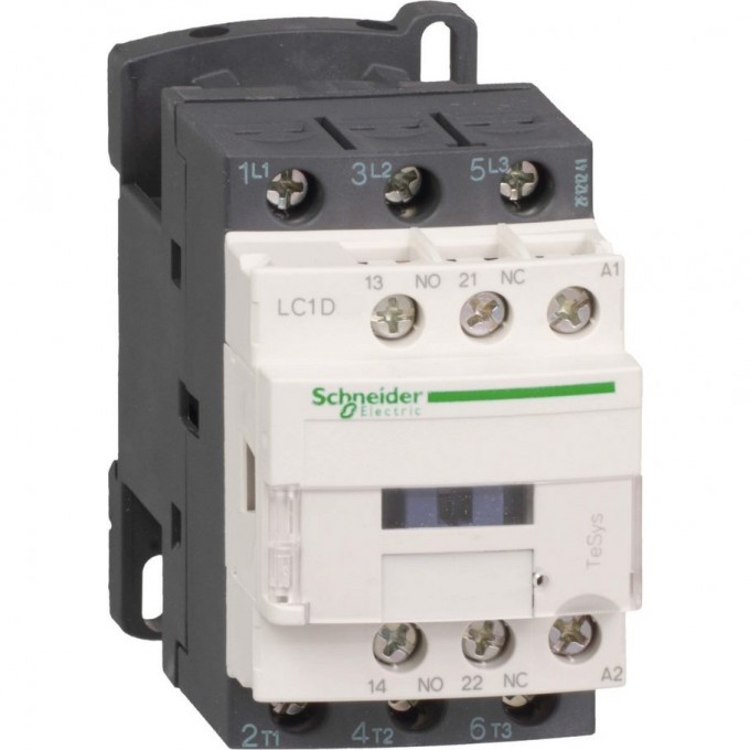 Контактор SCHNEIDER ELECTRIC TESYS 3P,38A,НО+НЗ,24V-,2.4ВТ, расширенный LC1D38BL