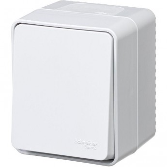 Выключатель 1-клавишный SCHNEIDER ELECTRIC ATLASDESIGN PROFI54 IP54О/У кнопочный 10АХ белый